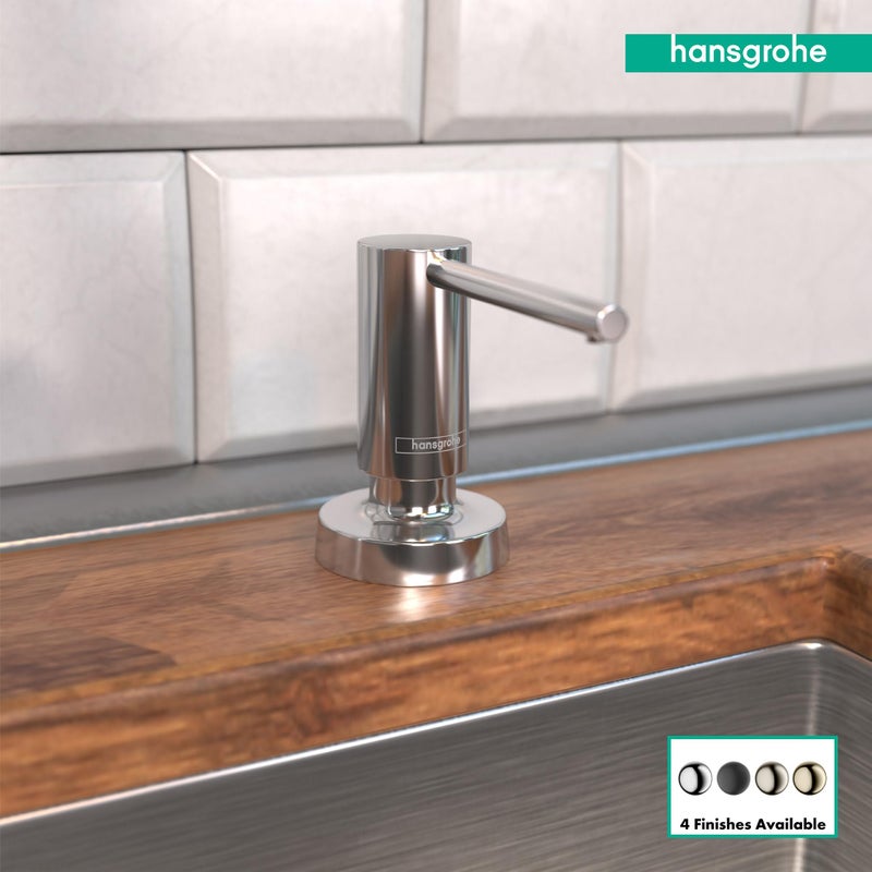 hansgrohe Talis Modern Bath and Kitchen Sink Soap Dispenser in Chrome, 40448001 - Image 3